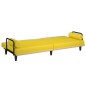 vidaXL Sofá cama con reposabrazos tela amarillo claro vidaXL Sofá cama con reposabrazos tela amarillo claro