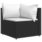 vidaXL Set de muebles de jardín 3 pzas y cojines ratán sintético negro vidaXL Set de muebles de jardín 3 pzas y cojines ratán sintético negro
