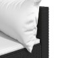 vidaXL Set de muebles de jardín 3 pzas y cojines ratán sintético negro vidaXL Set de muebles de jardín 3 pzas y cojines ratán sintético negro