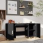 vidaXL Escritorio de madera contrachapada negro 140x50x75 cm vidaXL Escritorio de madera contrachapada negro 140x50x75 cm