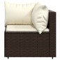 vidaXL Set muebles de jardín 3 piezas y cojines ratán sintético marrón vidaXL Set muebles de jardín 3 piezas y cojines ratán sintético marrón