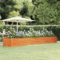 vidaXL Arriate oxidado de acero corten 400x80x45 cm