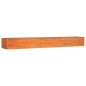 vidaXL Arriate oxidado de acero corten 400x80x45 cm