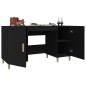 vidaXL Escritorio de madera contrachapada negro 140x50x75 cm vidaXL Escritorio de madera contrachapada negro 140x50x75 cm