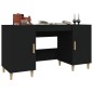 vidaXL Escritorio de madera contrachapada negro 140x50x75 cm vidaXL Escritorio de madera contrachapada negro 140x50x75 cm