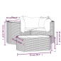 vidaXL Set de muebles de jardín 4 pzas y cojines ratán sintético gris vidaXL Set de muebles de jardín 4 pzas y cojines ratán sintético gris