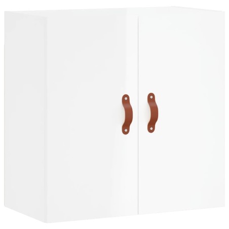 vidaXL Armario de pared madera de ingeniería blanco brillo 60x31x60 cm