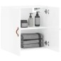 vidaXL Armario de pared madera de ingeniería blanco brillo 60x31x60 cm
