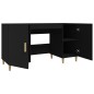 vidaXL Escritorio de madera contrachapada negro 140x50x75 cm vidaXL Escritorio de madera contrachapada negro 140x50x75 cm