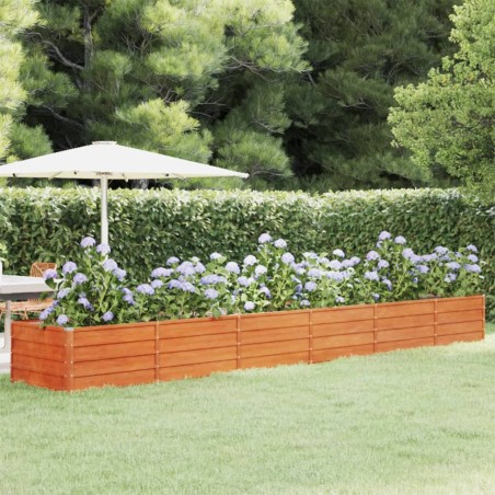 vidaXL Arriate oxidado de acero corten 480x80x45 cm