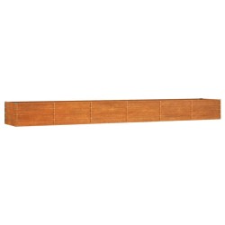 vidaXL Arriate oxidado de acero corten 480x80x45 cm