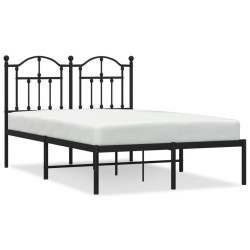 vidaXL Estructura de cama con cabecero metal negro 120x200 cm