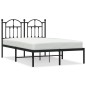 vidaXL Estructura de cama con cabecero metal negro 120x200 cm vidaXL Estructura de cama con cabecero metal negro 120x200 cm