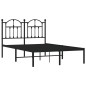 vidaXL Estructura de cama con cabecero metal negro 120x200 cm vidaXL Estructura de cama con cabecero metal negro 120x200 cm