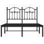 vidaXL Estructura de cama con cabecero metal negro 120x200 cm vidaXL Estructura de cama con cabecero metal negro 120x200 cm