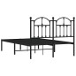vidaXL Estructura de cama con cabecero metal negro 120x200 cm vidaXL Estructura de cama con cabecero metal negro 120x200 cm