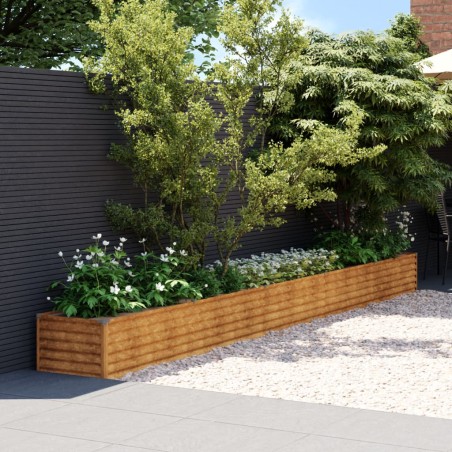 vidaXL Jardinera acero corten 482x50x36 cm