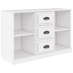 vidaXL Aparador de madera contrachapada blanco 104,5x35,5x67,5 cm