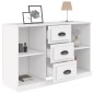 vidaXL Aparador de madera contrachapada blanco 104,5x35,5x67,5 cm vidaXL Aparador de madera contrachapada blanco 104,5x35,5x67,5 cm