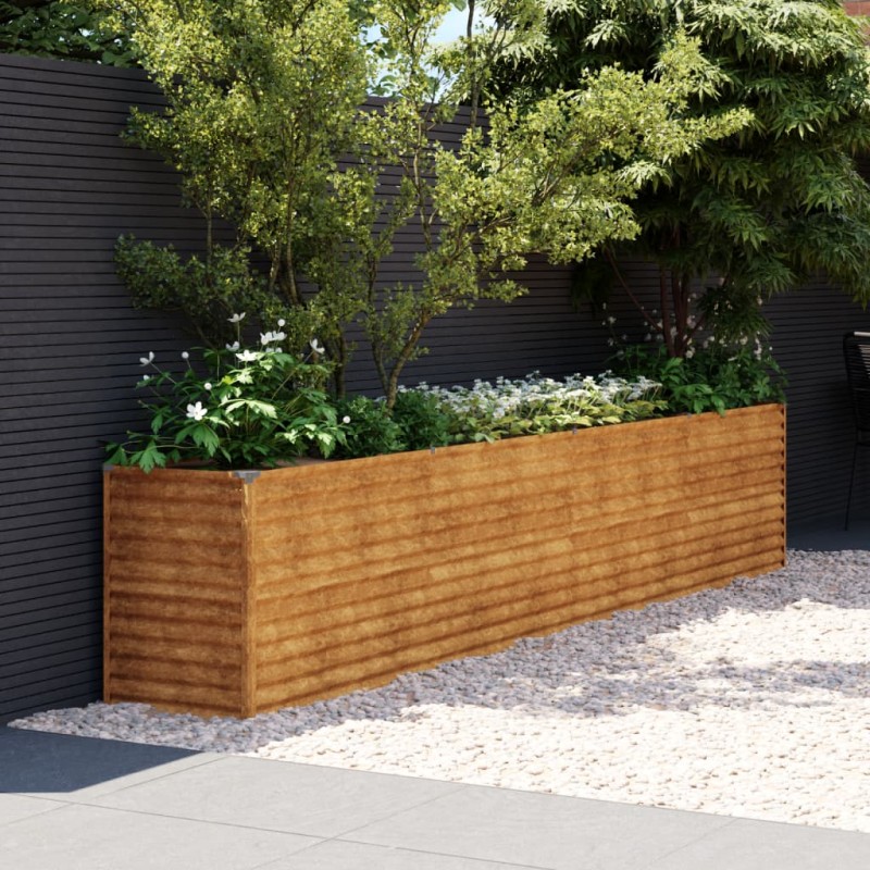 vidaXL Jardinera acero corten 385x50x69 cm vidaXL Jardinera acero corten 385x50x69 cm