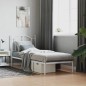 vidaXL Estructura de cama de metal con cabecero blanco 90x190 cm vidaXL Estructura de cama de metal con cabecero blanco 90x190 cm