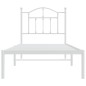 vidaXL Estructura de cama de metal con cabecero blanco 90x190 cm vidaXL Estructura de cama de metal con cabecero blanco 90x190 cm