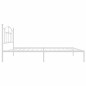 vidaXL Estructura de cama de metal con cabecero blanco 90x190 cm vidaXL Estructura de cama de metal con cabecero blanco 90x190 cm