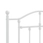vidaXL Estructura de cama de metal con cabecero blanco 90x190 cm vidaXL Estructura de cama de metal con cabecero blanco 90x190 cm