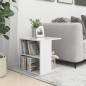 vidaXL Mesa auxiliar madera contrachapada blanco brillante 45x45x48 cm