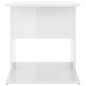 vidaXL Mesa auxiliar madera contrachapada blanco brillante 45x45x48 cm