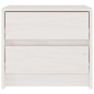 vidaXL Mesitas de noche 2 uds madera maciza pino blanco 40x30,5x35,5cm vidaXL Mesitas de noche 2 uds madera maciza pino blanco 40x30,5x35,5cm