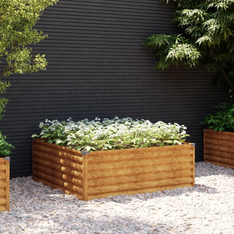 vidaXL Jardinera acero corten 100x100x36 cm vidaXL Jardinera acero corten 100x100x36 cm