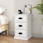 vidaXL Mesita de noche madera contrachapada blanco brillo 39x39x67 cm vidaXL Mesita de noche madera contrachapada blanco brillo 39x39x67 cm
