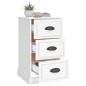 vidaXL Mesita de noche madera contrachapada blanco brillo 39x39x67 cm vidaXL Mesita de noche madera contrachapada blanco brillo 39x39x67 cm