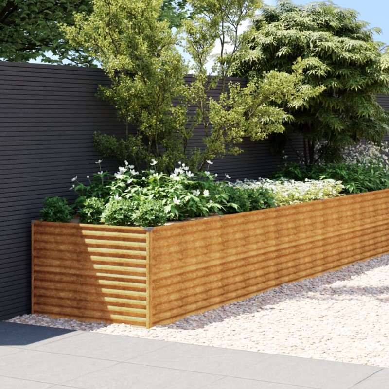 vidaXL Jardinera de acero corten 770x100x69 cm