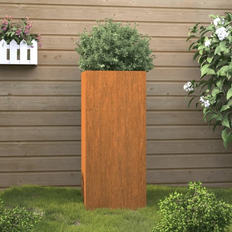 vidaXL Jardinera de acero corten 32x27,5x75 cm