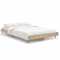 vidaXL Estructura de cama madera contrachapada roble Sonoma 120x190 cm