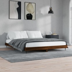 vidaXL Estructura de cama madera contrachapada marrón roble 180x200 cm