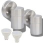 vidaXL Lámpara de pared exterior 2 uds acero inoxidable descendente vidaXL Lámpara de pared exterior 2 uds acero inoxidable descendente
