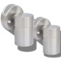 vidaXL Lámpara de pared exterior 2 uds acero inoxidable descendente vidaXL Lámpara de pared exterior 2 uds acero inoxidable descendente