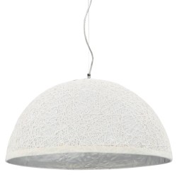 vidaXL Lámpara colgante blanco y plateado E27 Ø50 cm
