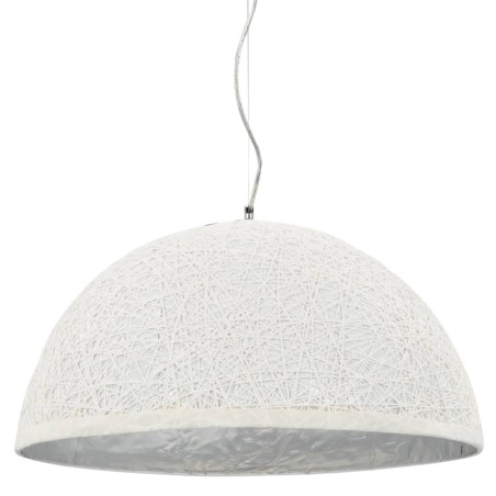vidaXL Lámpara colgante blanco y plateado E27 Ø50 cm