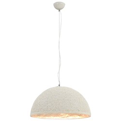 vidaXL Lámpara colgante blanco y plateado E27 Ø50 cm