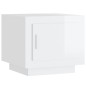 vidaXL Mesa de centro madera contrachapada blanco brillo 51x50x45 cm vidaXL Mesa de centro madera contrachapada blanco brillo 51x50x45 cm