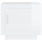 vidaXL Mesa de centro madera contrachapada blanco brillo 51x50x45 cm vidaXL Mesa de centro madera contrachapada blanco brillo 51x50x45 cm