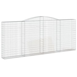 vidaXL Cesta gaviones forma arco hierro galvanizado 400x30x160/180 cm
