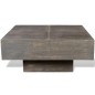 vidaXL Mesa de centro cuadrada de madera maciza de mango marrón vidaXL Mesa de centro cuadrada de madera maciza de mango marrón