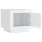 vidaXL Mesa de centro madera contrachapada blanco brillo 51x50x45 cm vidaXL Mesa de centro madera contrachapada blanco brillo 51x50x45 cm