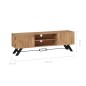 vidaXL Mueble para TV madera maciza de acacia 140x30x45 cm