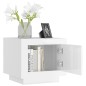 vidaXL Mesa de centro madera contrachapada blanco brillo 51x50x45 cm vidaXL Mesa de centro madera contrachapada blanco brillo 51x50x45 cm